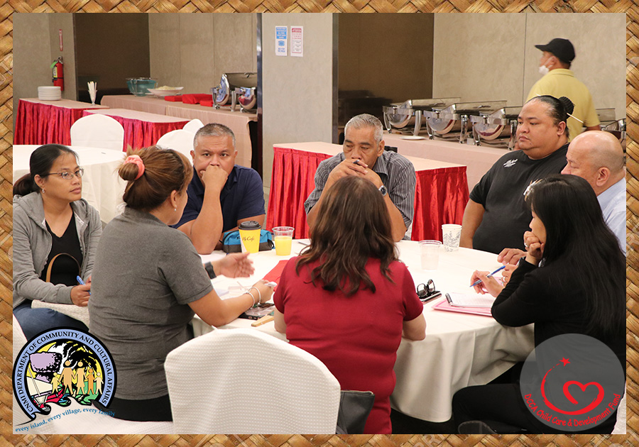 After the closing remarks, leaders of CCDF, CCLP, DICE Pacific, and Evergreen Learning took seats to further discuss the state of Child Care in the CNMI and the progress of their ongoing and upcoming projects.